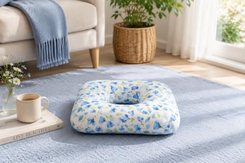 Hshbxd Donut Pillow, Tailbone Cushion for Wheelchair, Office and Travel - color: Flower — Iris