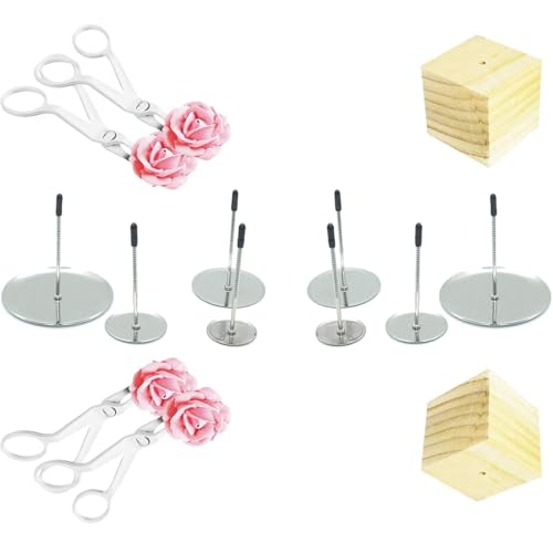 Cake Flower Nail Lifters Set - Stainless-Steel Baking Tools,6 Pcs,Icing Flowers Decoration (14 PCS) - size: 14 PCS
