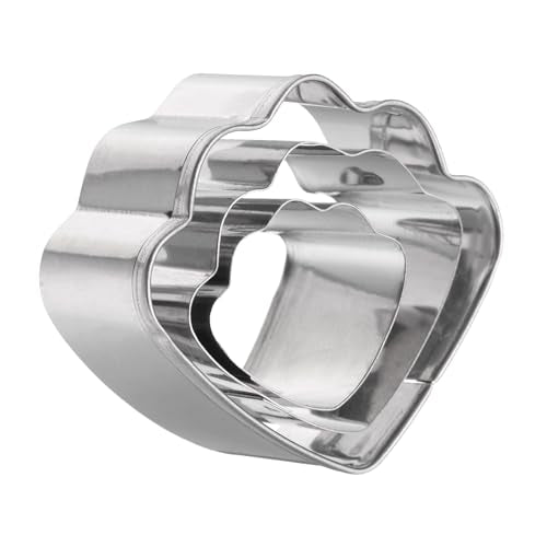 HARFINGTON 3Pcs Clouds Cookie Cutters Set Assorted Sizes Stainless Steel Holiday Cookie Cutters Biscuit Mould for Pastry Fondant Cake Cookie - style: Clouds