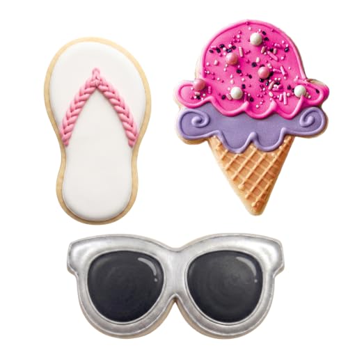 Ann Clark Summer Fun Cookie Cutters Set of 3, Made in USA - style: 3-Pc. Summer