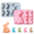 2-Pack Easter Bunny Mold Set, 3D Cute Easter Bunny Silicone Mold for Baking Easter Treats Chocolate, Cake, Jelly, Fudge, Pudding - style: Easter Bunny