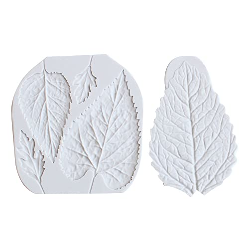 Leaf Silicone Mold Rose Flower Fondant Molds DIY Cake Decorating Tools Sugarcraft Candy Resin Clay Chocolate Gumpaste Moulds (2pcs(13 * 13.5cm,8.6 * 13.3cm)) - size: 2 pieces (5.12 x 5.31 inches, 3.39 x 5.24 inches)