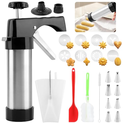 Churro Maker Machine, 3-in-1 Stainless Steel Cookie Press Gun