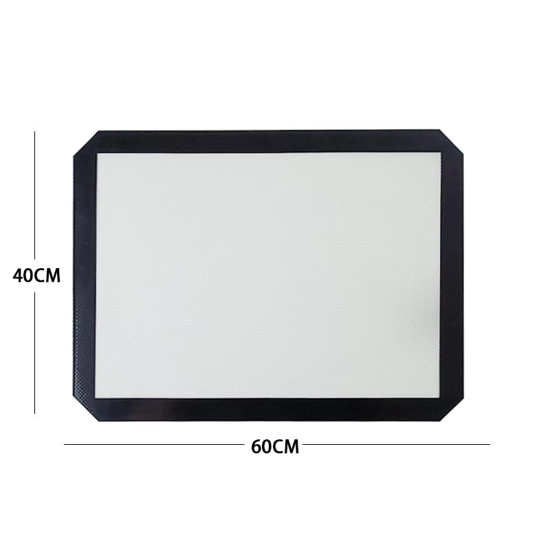 Large Silicone Baking Mat (15.7'x23.6') with Measurement Indicators, Non-Slip Surface, and Pastry Mat Sheet for Dough Rolling - Perfect for Creating Cookies, Macarons, and Bread - Pack of 2 - size: Large