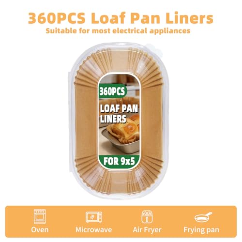 360Pcs Loaf Pan Liners for Baking Bread 9x5 Inch - color: 9x5 inch, size: 9x5 inch