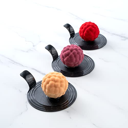 Pastry Tek 4 Cavities Fruit Silicone Molds, 10 Oven-Ready Berry Molds - Flexible, Freezable, White Silicone Lychee Berry Molds, Easy Release, For Baking - size: 10 Count, style: Lychee