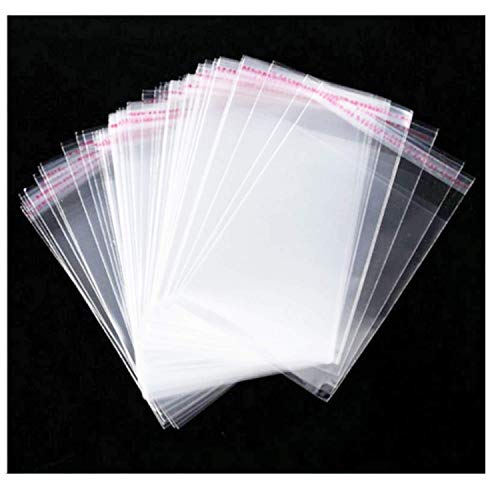 Cellophane Bag 5 x6.5 inch Clear Resealable Bags Plastic Self Adhesive Bags Good for Bakery,Favors, Candle, Soap, Cookie Office Stationery Storage Bags,Arts & Crafts (5X6.5inch-100Pcs) - size: 5x6.5 Inch (Pack of 100)