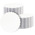 qiqee 6 Inch White Wave Cake Boards Round 15-Packs Circles Rounds Base Food-Grade Cardboard Wave Cake Plate（Thinner But Stronger） - color: White, size: 6 inch / 15Pcs