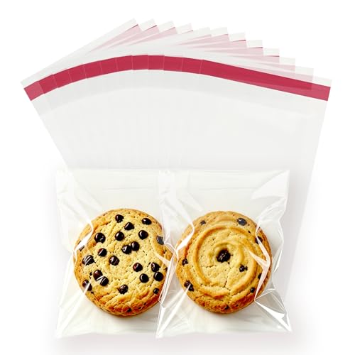 Clear Self Sealing Cellophane Bags 4x6 inch 200 Pcs, 1.4 Mil Thick Self Sealing Cookie Bags for Gift Packaging, Food Safe Treat Bags for Bakery, Candy, Postcards & Photos, Resealable Cello Sleeves - color: 4x6 Inch (Pack of 200)