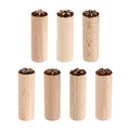 HARFINGTON 7pcs Wood Pottery Tools Stamps 0.6" Dia 2" Length