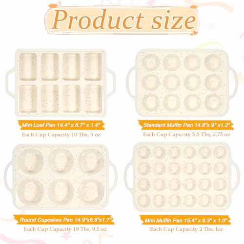 6Pcs Silicone Baking Pan Set With Metal Reinforced Frame and Handle