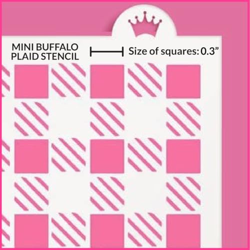 The Cookie Countess Mini Buffalo Plaid Stencil