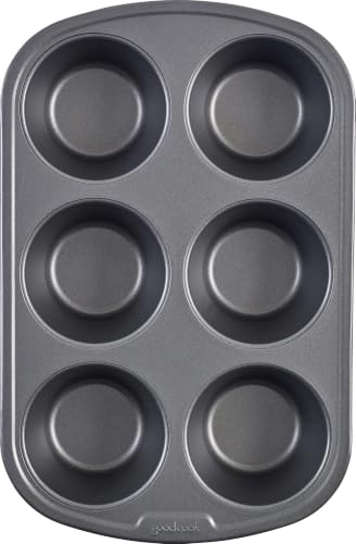 GoodCook Everyday Nonstick Steel Jumbo Texas Muffin Pan,6-cup,Gray,(Pack of 12) - size: 6 Cups (Jumbo) (Pack of 12)