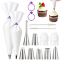 Cotton Piping Bags and Tips Set, 15Pcs Reusable Cake Decorating Kit