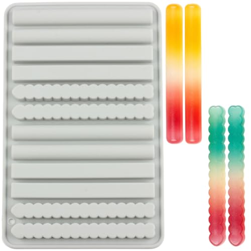 12 Cavity Long Strip Silicone Candy Molds