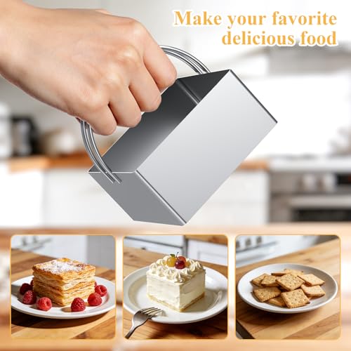 Biscuit Cutter Set of 10 pcs, Square and Fluted Cookie Cutter Set - size: 2 set