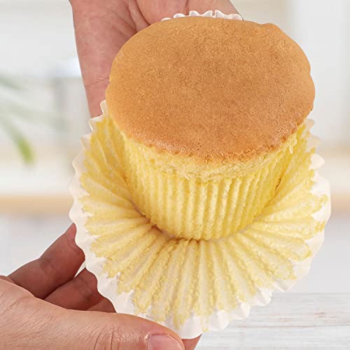 Caperci 300-Count Jumbo Cupcake Liners White Paper Large Muffin Baking Cups - color: White