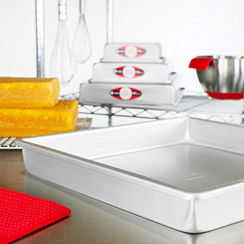 Fat Daddio's Anodized Aluminum Square Cake Pan, 14 x 2 Inch - size: 14 x 2 Inch, style: 2" Depth
