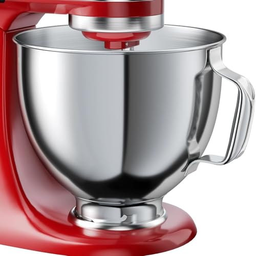 Stainless Steel Mixing Bowls for KitchenAid Stand Mixers - 304 Food-Grade Baking Accessories for Dough & Whipping Cream (4.5&5 Quart) - size: 4.5&5 Quart