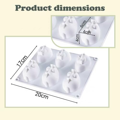 3D Rabbit Silicone Mousse Molds Easter Bunny Cake Baking Mold - color: Small Rabbits