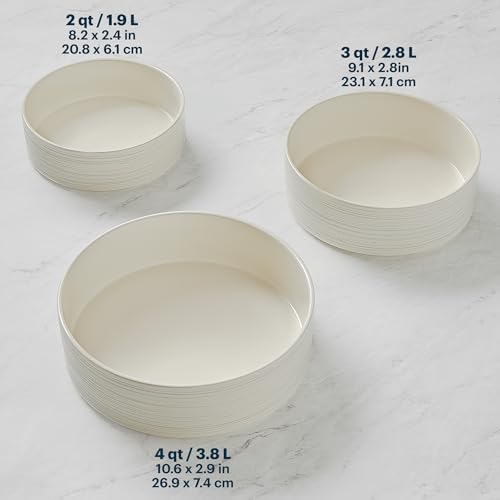 Pyrex 3-Piece Round Ceramic Nonstick Bakeware Set - size: 3 Piece, style: Round