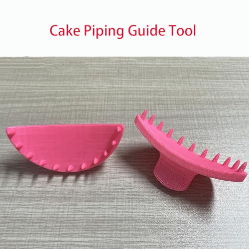 2 PCS Cake Arch Guide Tool, Cake Piping Guide Tool, Ruffle Guide Stencil, Cake Decorating Tools, Cake Ruffle Marker for 6"-10" Cakes - size: Small