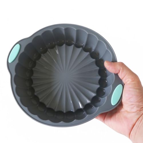 6.5 Inch Charlotte Cake Pan 2 Pcs, Silicone Fluted Round Mold - size: 6.5 Inch-Charlotte-2 Pack