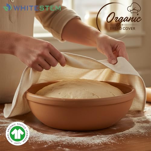 Flour Sack Towels for Bread Dough Proofing – Unbleached, Thick Organic Cotton Baking Cloth for Baguettes, Ciabatta, Pastry – Reusable, 28"x28", 3-Pack - color: Bread Cover, size: 18"x28" - 3 Pack