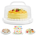 Plastic Cake Carrier with Lid and Handle, Multipurpose Cake Stand - color: Clear