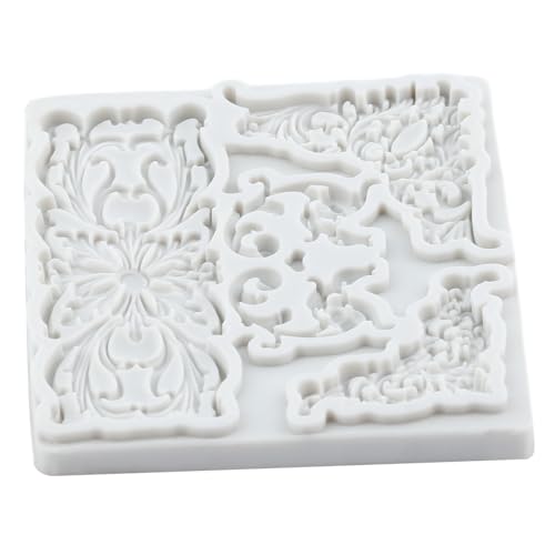 Baroque Silicone Mold Curlicues Scroll Lace Fondant Molds - color: Style ZH