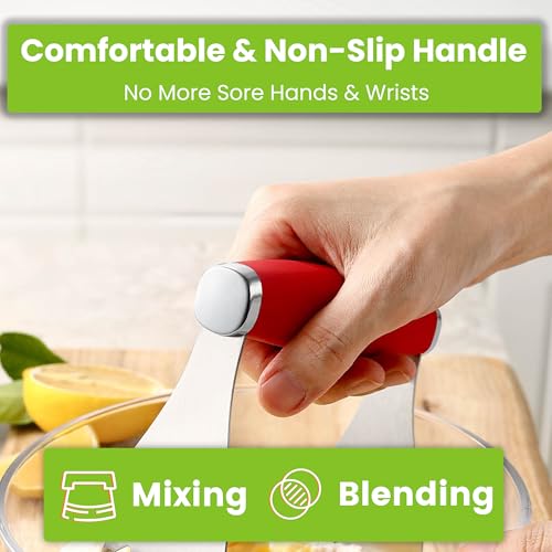Spring Chef XL Pastry Blender, Durable Dough Blender For Baking - Red - color: Red, size: XL | Modern