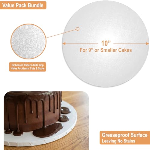 BOARDS+ 0.5" Cake Drums 10 Inch (12 Pack) Value Bundle - size: 10"