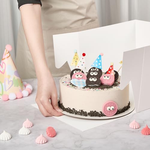 ZORRITA Cake Boxes, 10 x 10 x 8 Inches, 6 Pack
