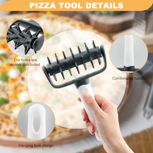 Pizza Dough Docker Dough Roller Spikes to Prevents Air Bubbles