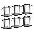 XININSUN 6inch Clear tall cake Box with Ribbon, 8 X 8 X 9inch for Bakery Boxes Clear Gift Boxes,ideal for wedding birthday party and gift display-Black - color: Black-8x8x9inch-6Pcs