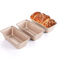 HONGBAKE Mini Loaf Pans for Baking, Nonstick Small Bread Pans of 3, 6 x 3.2 x 2 In Tiny Carbon Steel Small Baking Pans - Rose Gold - color: Rose Gold, size: Mini 3 Pack 6 x 3.3 x 2"