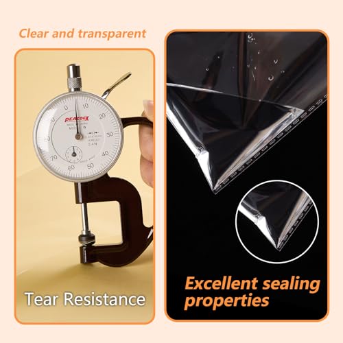 Self Sealing Cellophane Bags 2x3 Inches 200 Pcs Cookie Bags for Packaging Candies Seeds Beads Earrings Clip Clear Bags（mini size) - color: 2×3 inch