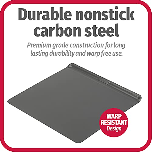 GoodCook AirPerfect Insulated Cookie Sheets Set of 2 Nonstick Carbon Steel Construction Pans for No-Burn Baking with Ergonomic Grip, 16 x 14-Inch, Gray - color: Gray, size: 16 x 14-Inch
