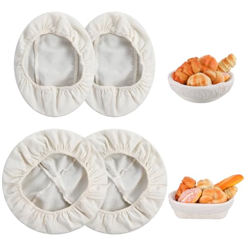 4 Pack Banneton Liners, Reusable Washable Bread Proofing Covers