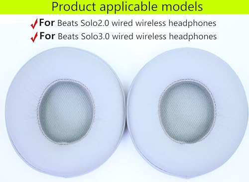 Replacement Ear Pads Compatible with Beats Solo 3 Wireless Gray - color: Gray