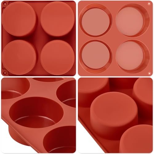 JOERSH Silicone Egg Bite Molds, 3 Inch, 2 Pack - color: Deep, 6 Cups