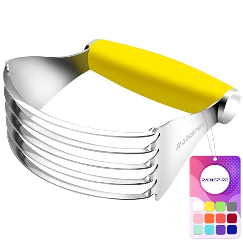 Large Pastry Cutter For Baking Durable Pastry Blender Dough Cutter Yellow - color: Yellow