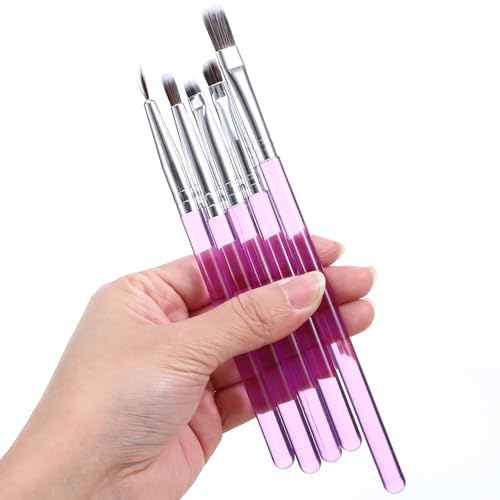 Sibba 7 PCS Food Paint Brushes with Elbow & Straight Tip Tweezer Set