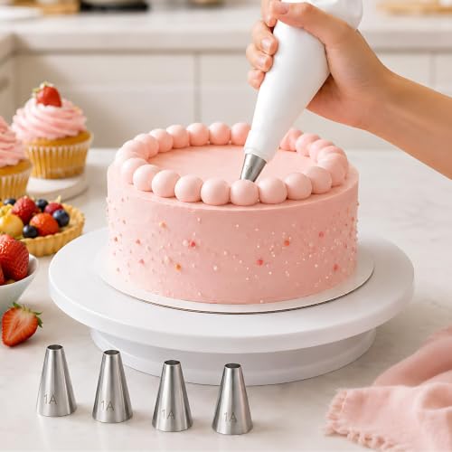 11Pcs Piping Tips Set, Stainless Steel Cake Decorating Tips Set