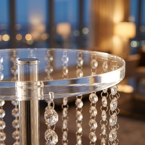 SealSee Acrylic Cake Stand,Detachable Cake Rack Circular Cupcake Rack - size: Middle Extra Tall