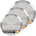 Pizza Pan for Oven, 3PCS Stainless Steel Pizza Pans(13.5 & 12 & 10 Inch) - size: 3-piece sets in 3 sizes
