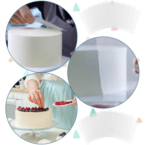 Xthrotsenk Transparent Cake Cream Scraper Plastic Cake Scraper 15 Pcs