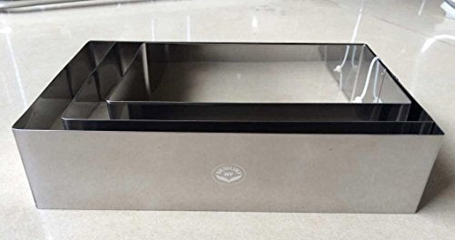 NewlineNY Stainless Steel Cake Mousse Ring Molding Forming (Rectangular Cake Pastry Rings) - size: Rectangular Cake Ring
