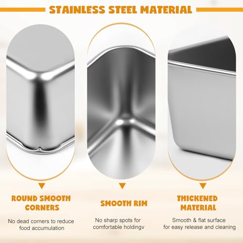 Large Loaf Pans, 12'' x 5'' Stainless Steel Loaf Pans for Baking