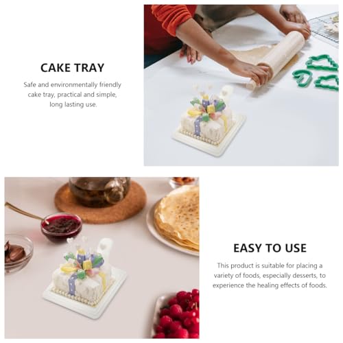 OSALADI 100 Pcs Mini Square Cake Boards, 3.74 x 2.95 Inch White Dessert Bases for Mousse Cakes, Pastries, Cupcakes and Party Treats